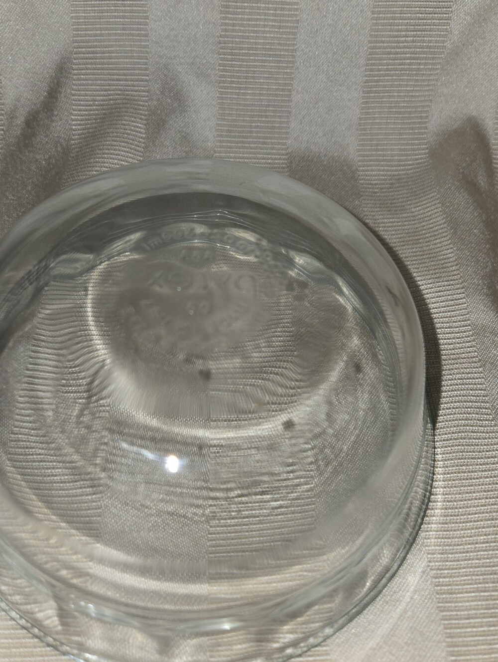 Clear Pyrex Glass Dessert Bowls with Teal Rim - Home Dining - Picture 3 of 7